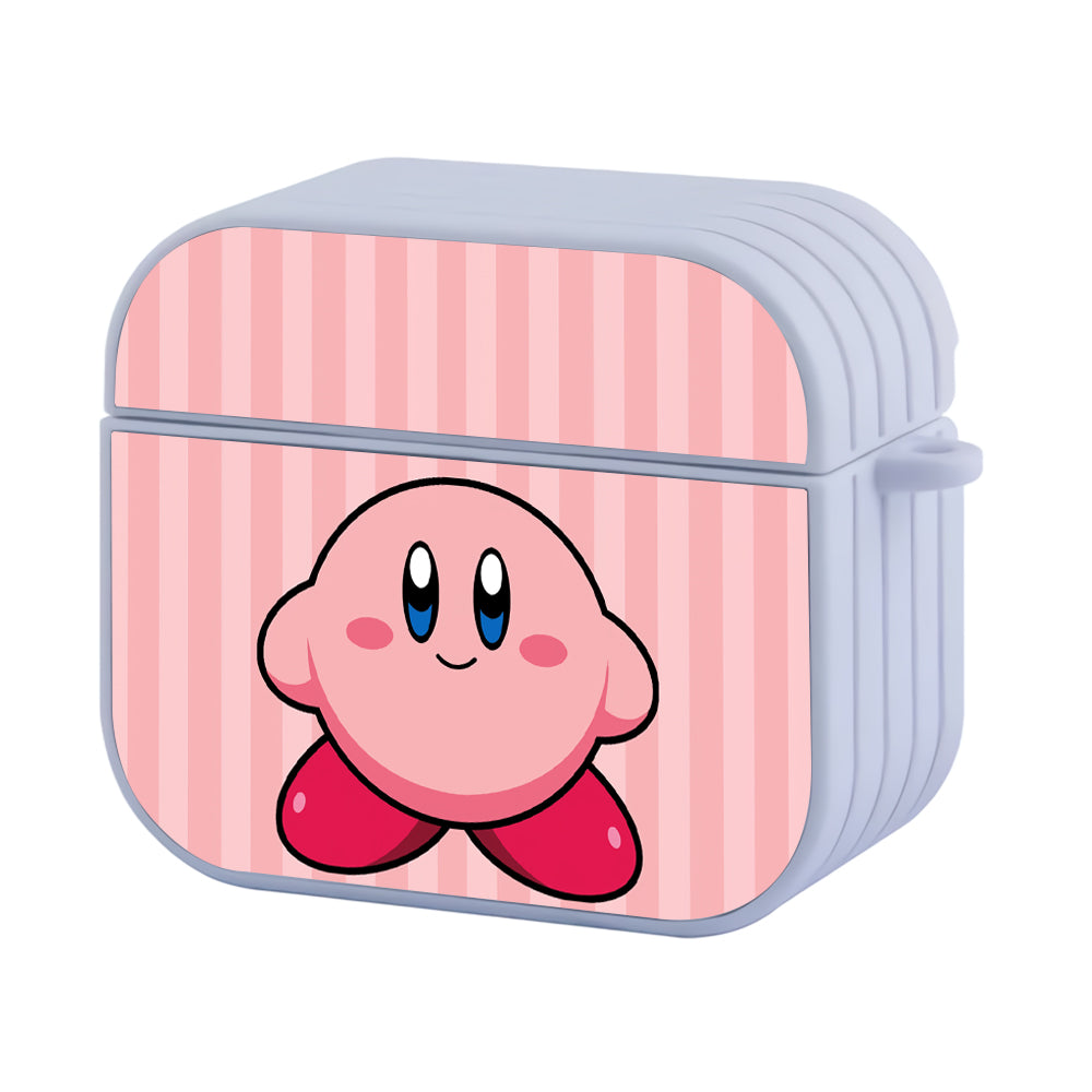 Kirby Stripe Pink Hard Plastic Case Cover For Apple Airpods 3