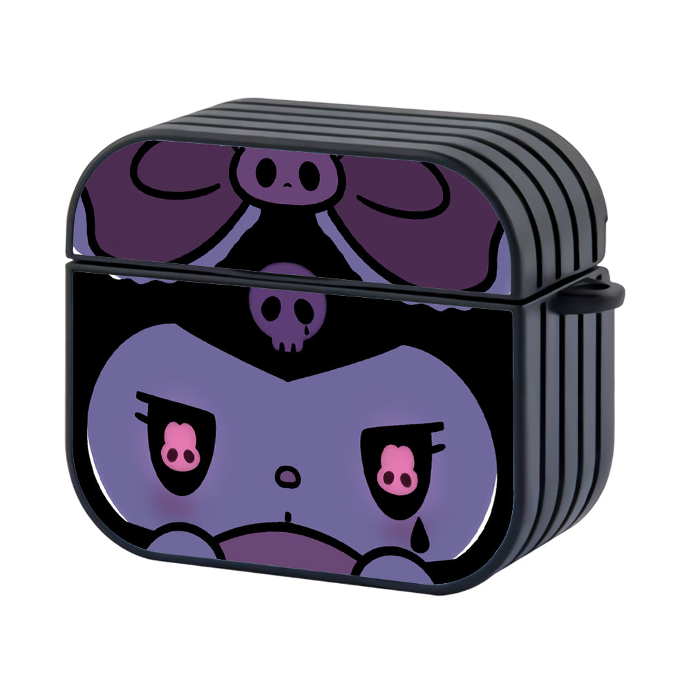 Kuromi Sad Face Hard Plastic Case Cover For Apple Airpods 3 - Ezzystore