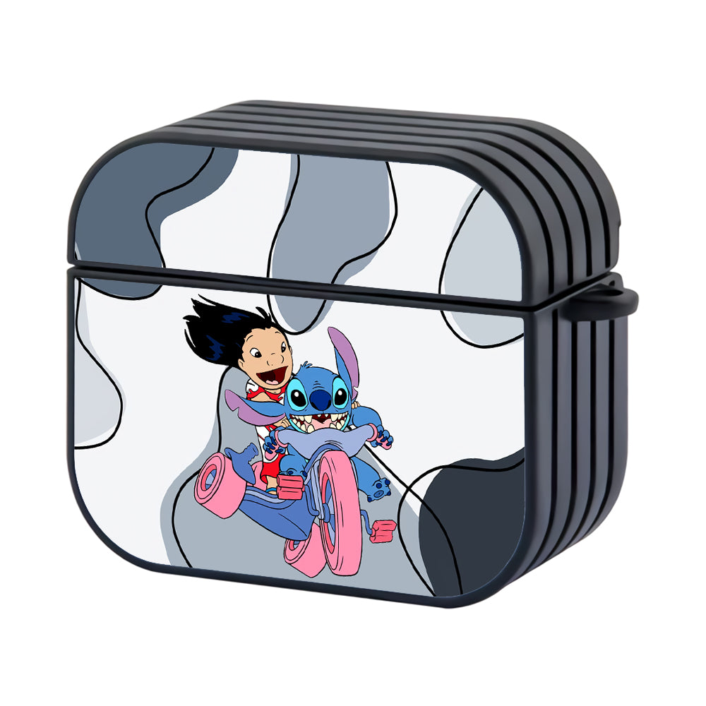 Lilo And Stitch Fun Cycling Hard Plastic Case Cover For Apple Airpods 3 - Ezzystore