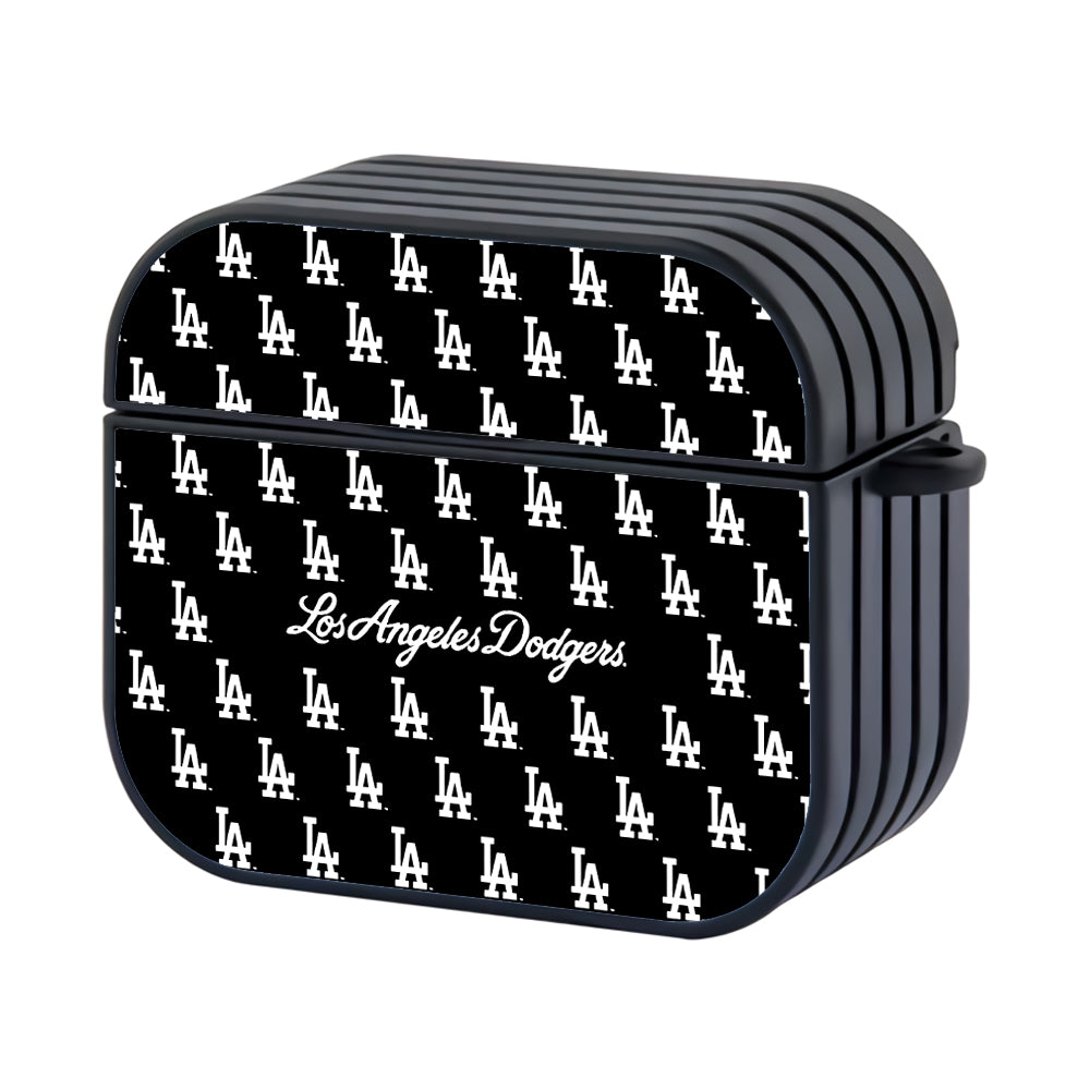 Los Angeles Dodgers Doodle Logo Hard Plastic Case Cover For Apple Airpods 3 - Ezzystore