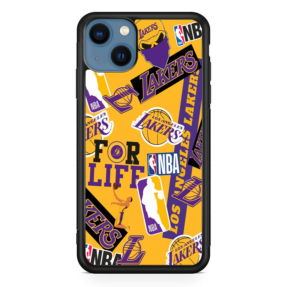 Los Angeles Lakers Word Of Pride Team iPhone 15 Case