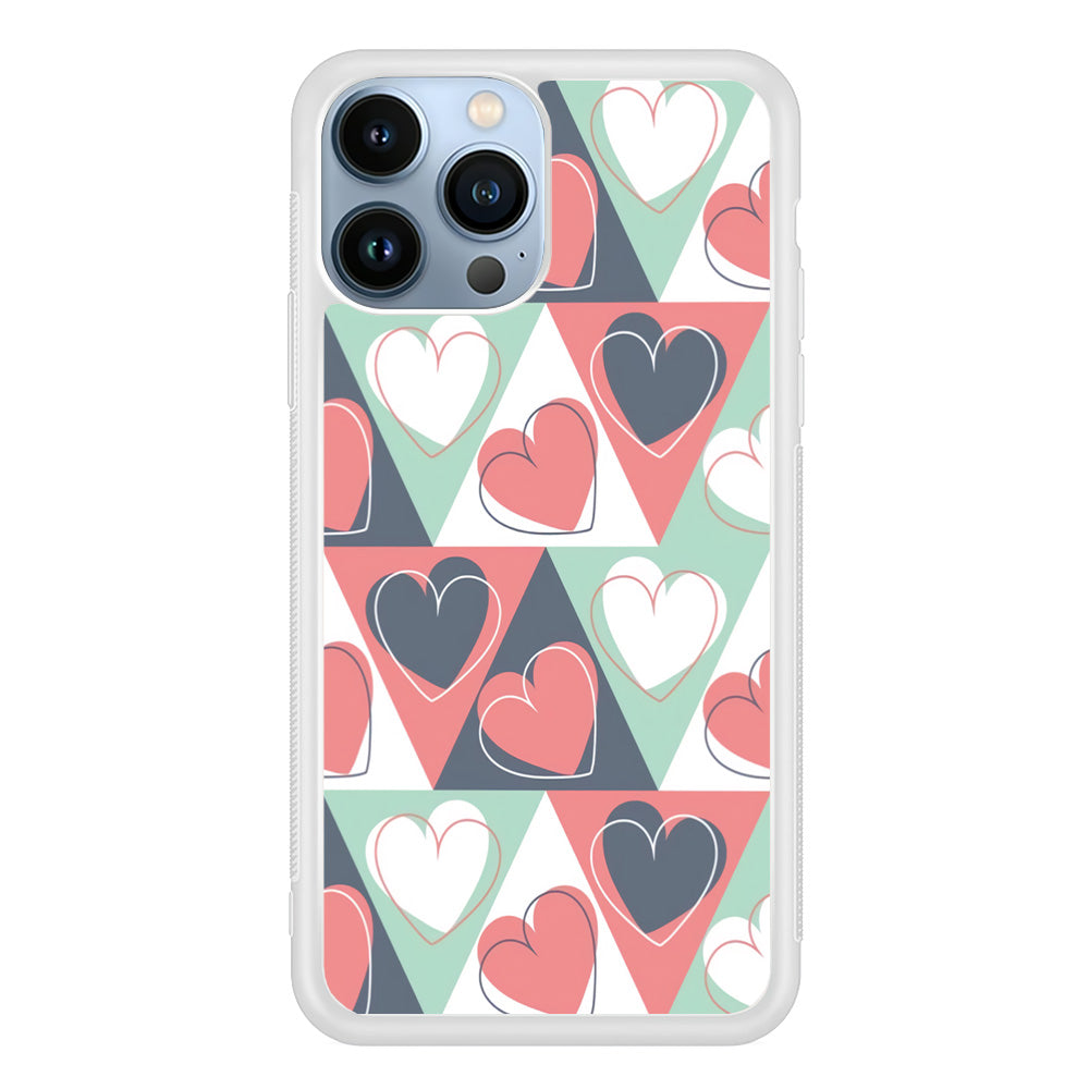 Love Triangle Doodle iPhone 14 Pro Case