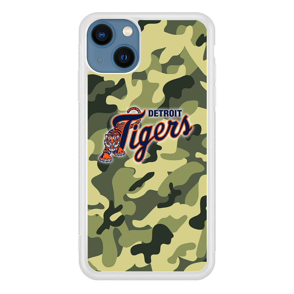 MLB Detroit Tigers Camo Green iPhone 14 Plus Case