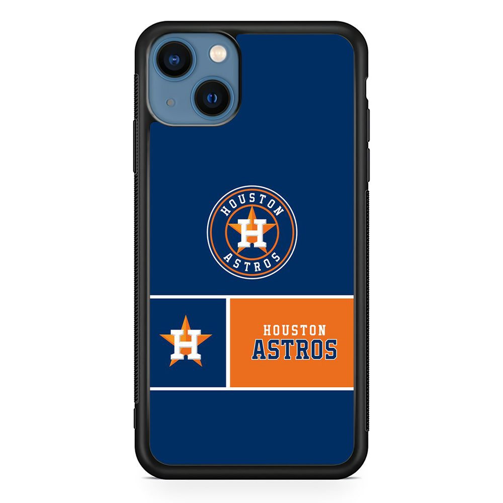 MLB Huston Astros Blue Orange iPhone 15 Case