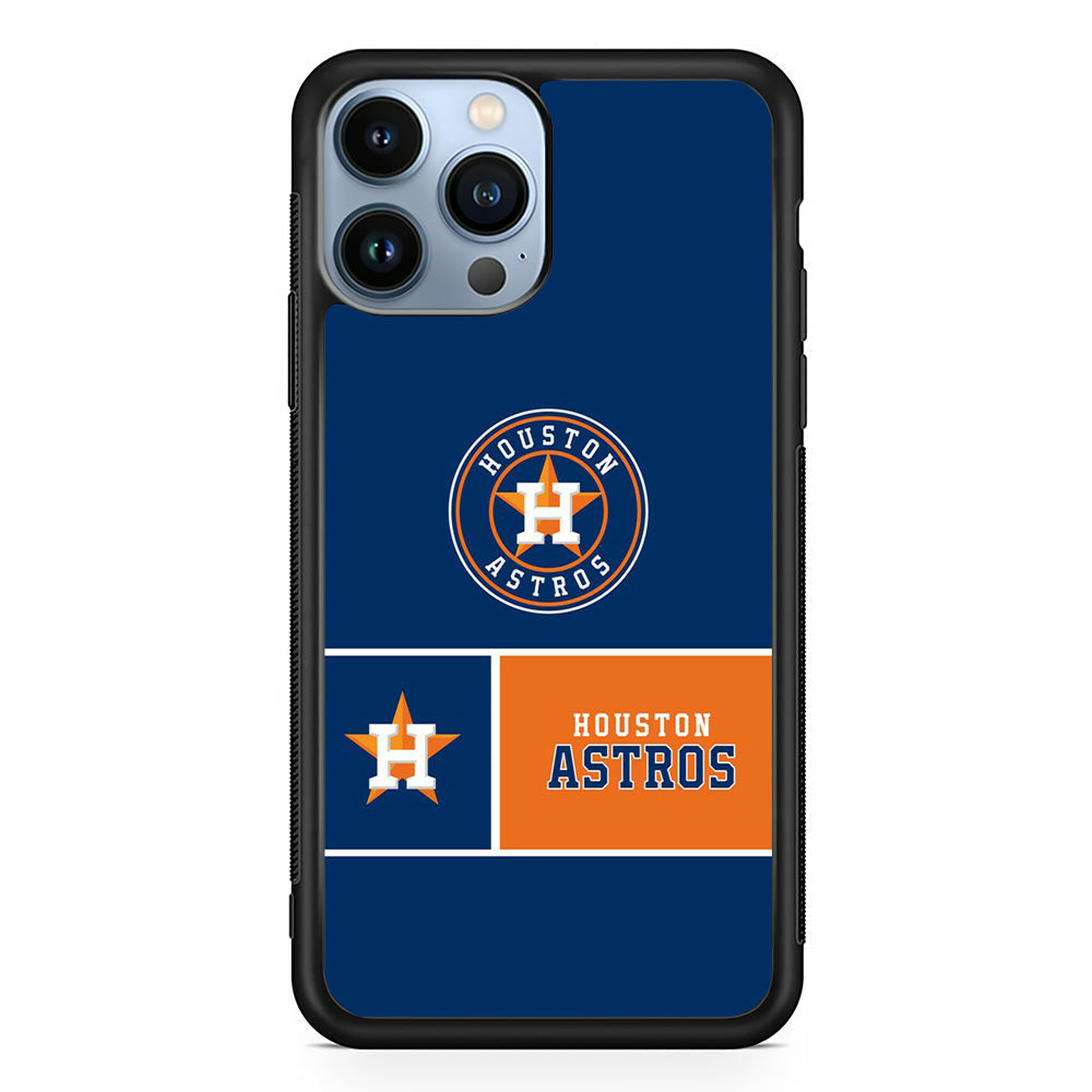 MLB Huston Astros Blue Orange iPhone 15 Pro Case