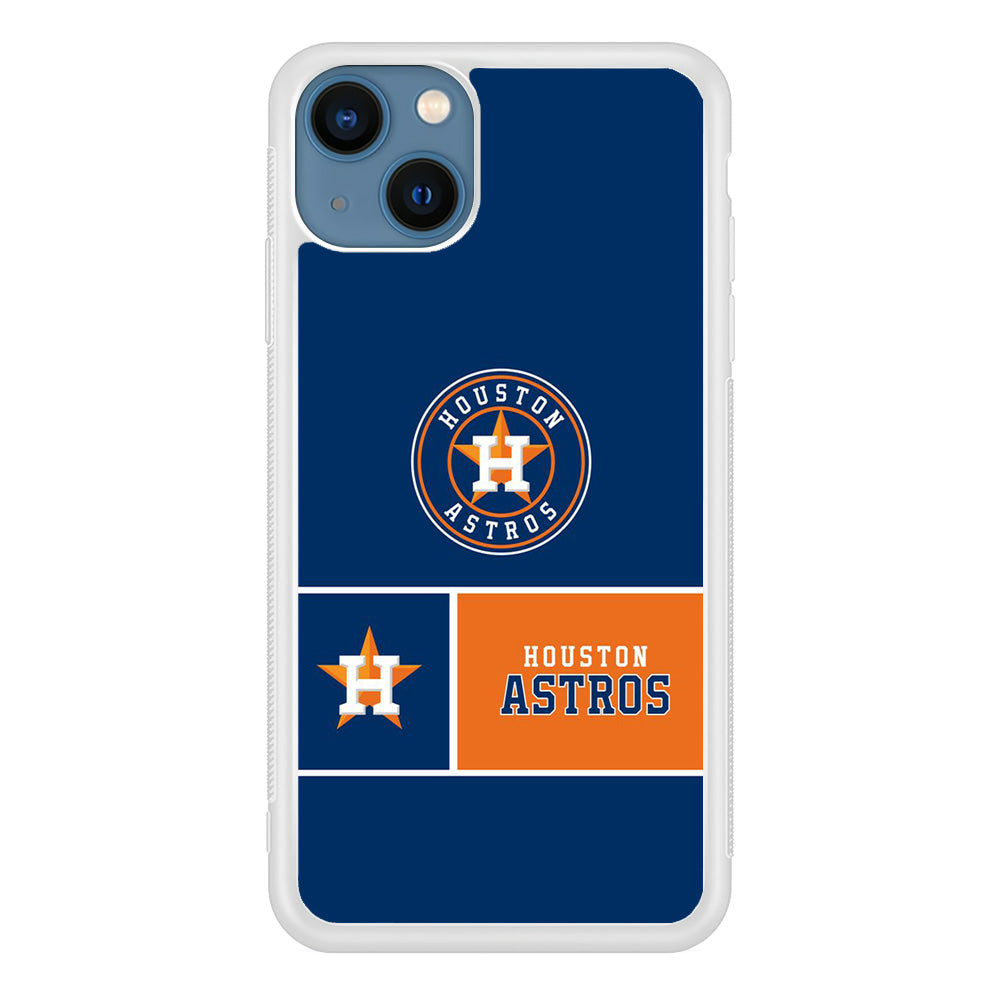 MLB Huston Astros Blue Orange iPhone 14 Plus Case