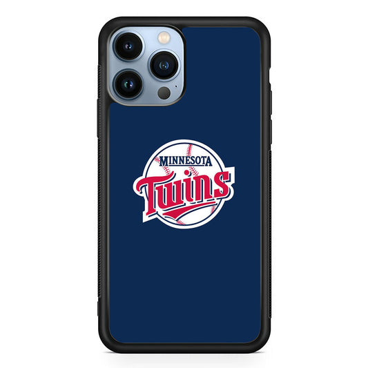 MLB  Minnesota Twins Logo Blue iPhone 15 Pro Max Case