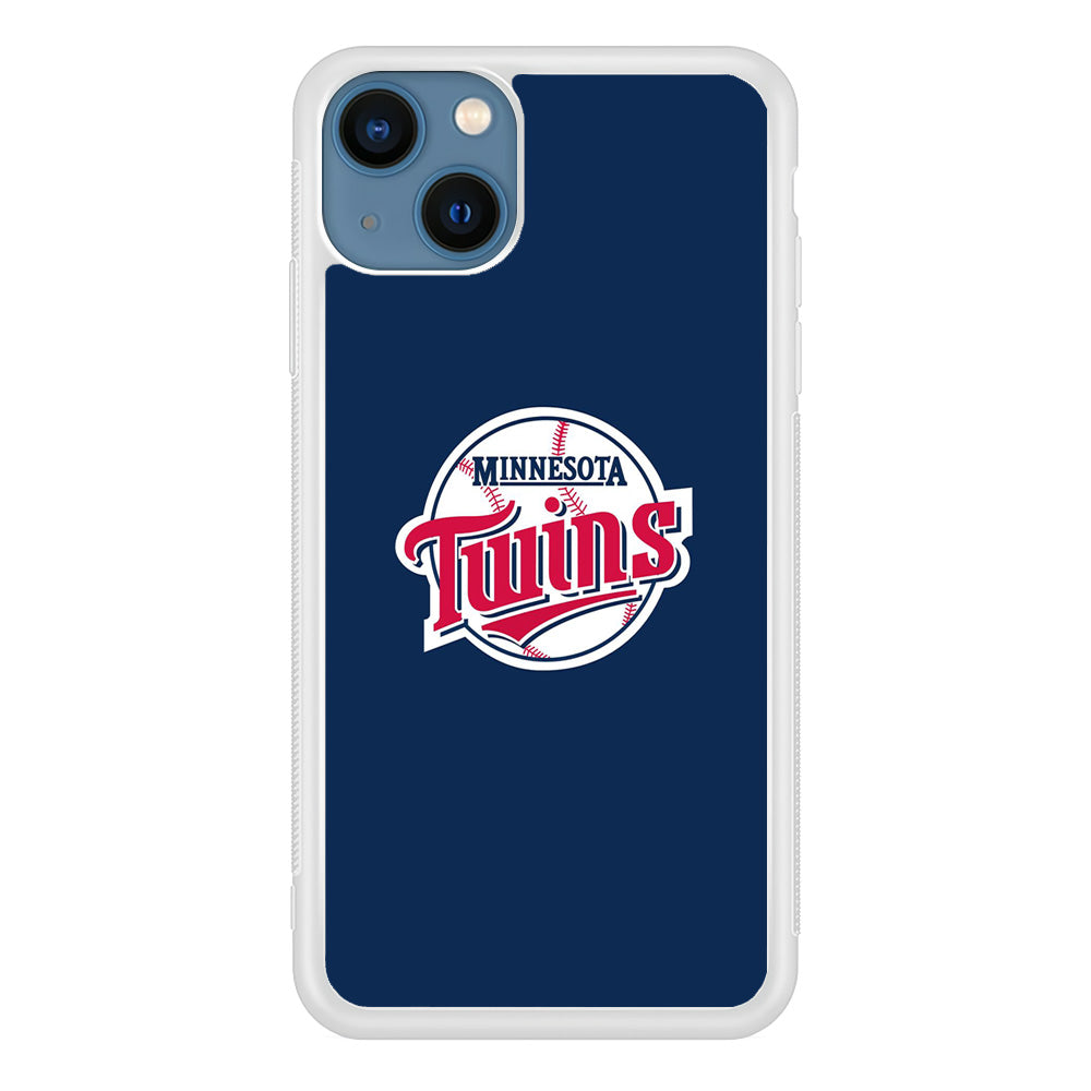 MLB Minnesota Twins Logo Blue iPhone 14 Plus Case