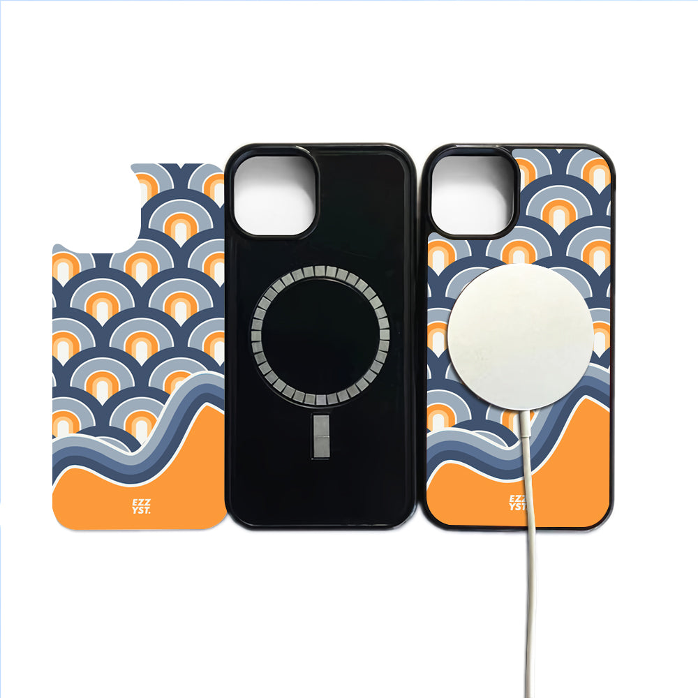 Magnificent Scales Blue and Orange Magsafe iPhone Case