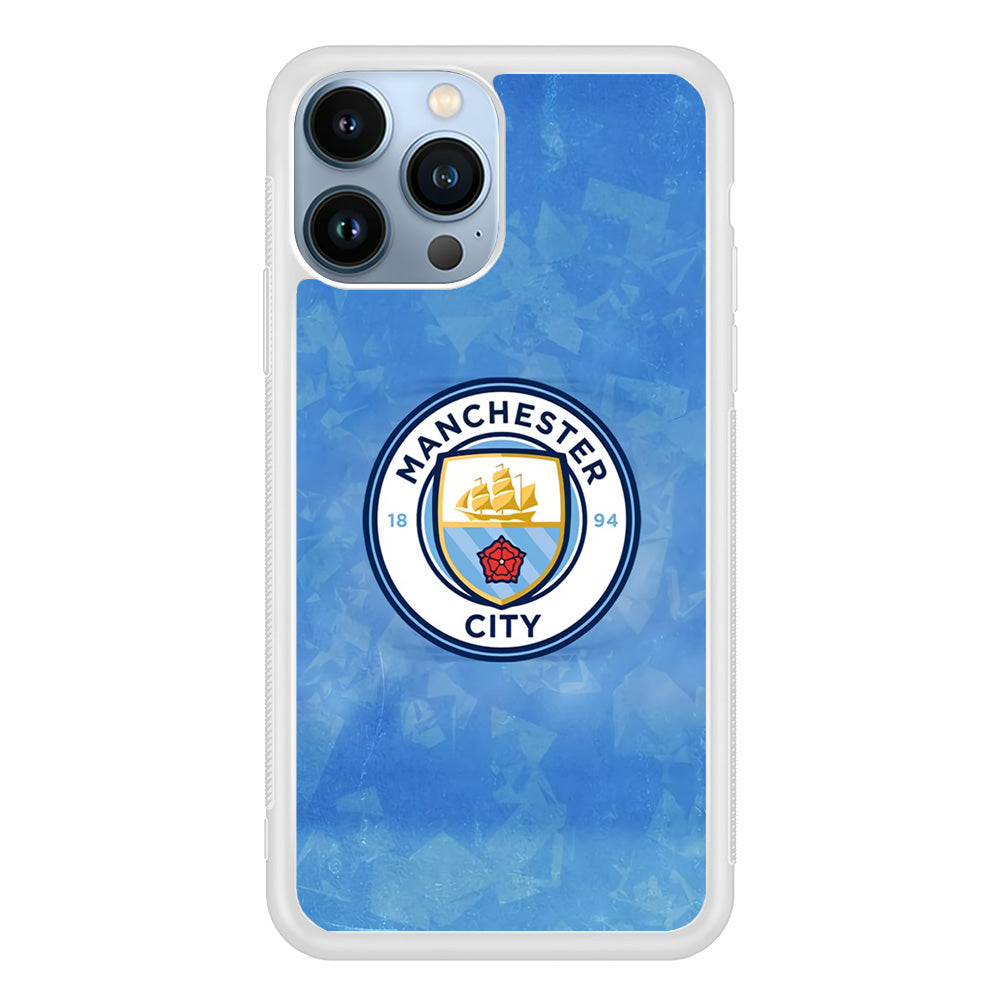 Manchester City Blue Abstract iPhone 15 Pro Case