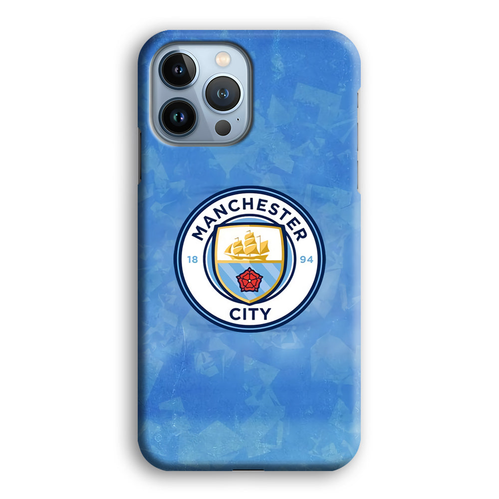 Manchester City Blue Abstract iPhone 15 Pro Case