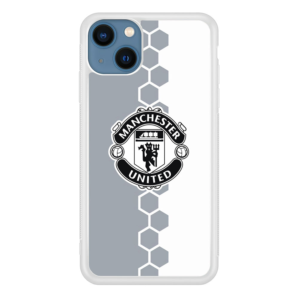Manchester United Hexagon Pattern iPhone 15 Case
