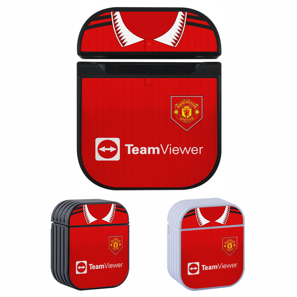 Manchester United Home Jersey 2022 2023 Hard Plastic Case Cover For Apple Airpods
