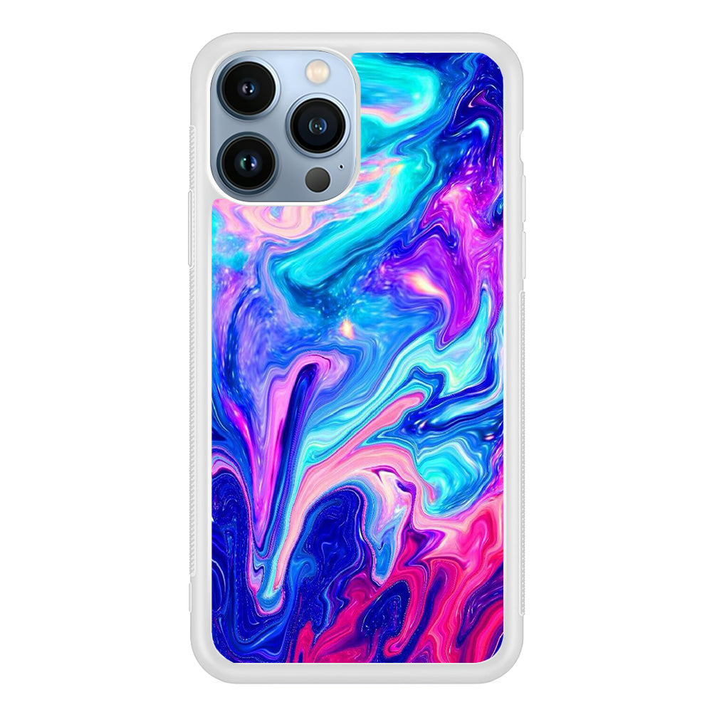 Marble Blue And Lilac Combination iPhone 14 Pro Max Case
