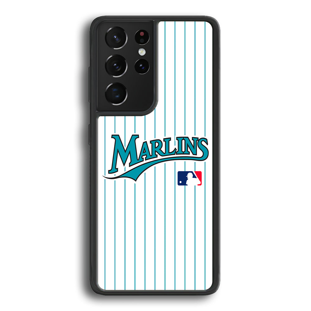 Miami Marlins Team Samsung Galaxy S22 Ultra Case - Ezzystore