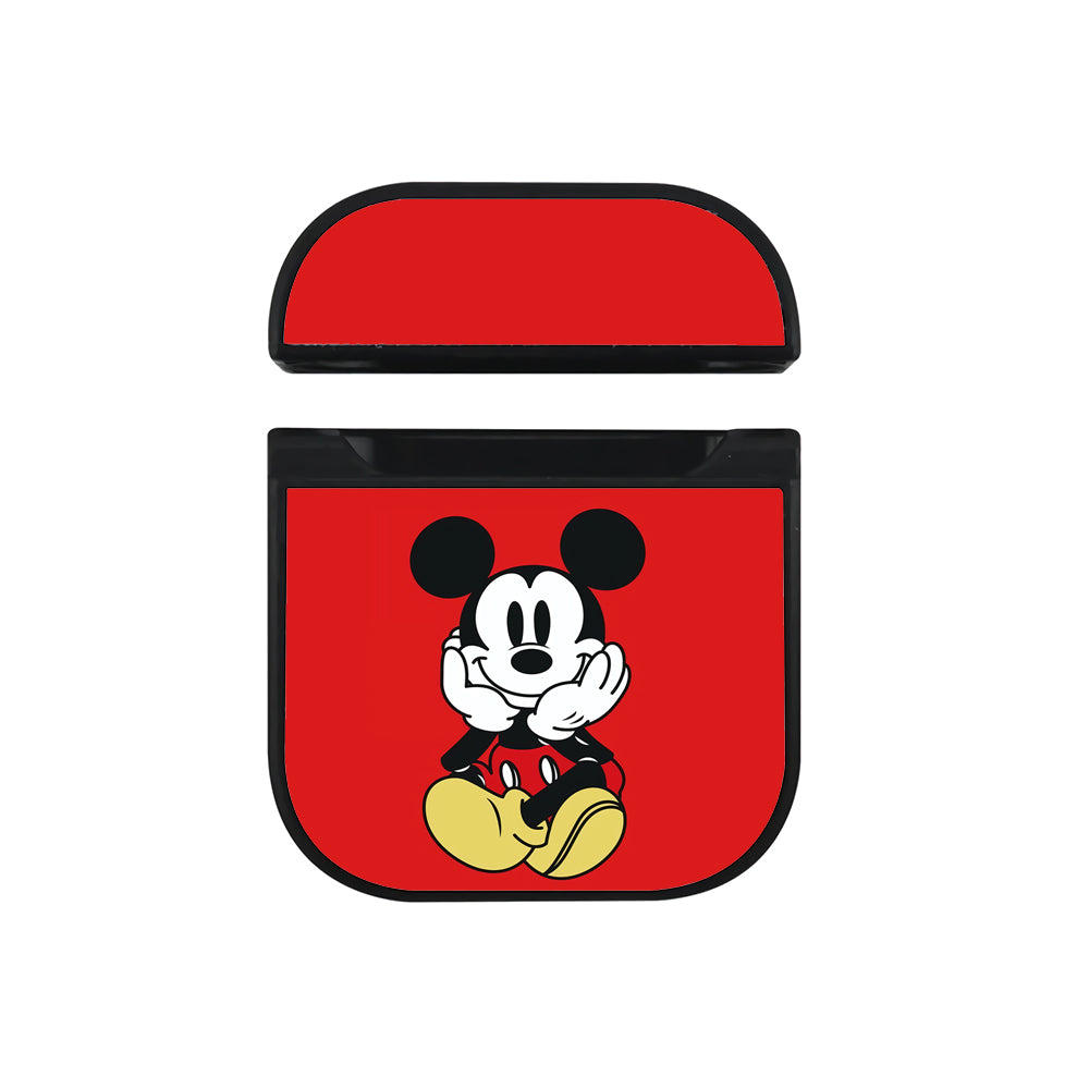 Mickey Mouse Smiling Hard Plastic Case Cover For Apple Airpods
