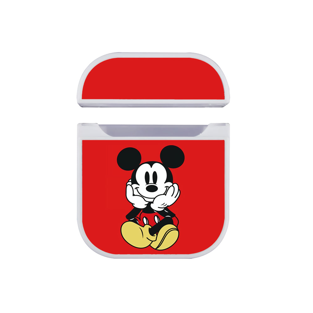 Mickey Mouse Smiling Hard Plastic Case Cover For Apple Airpods