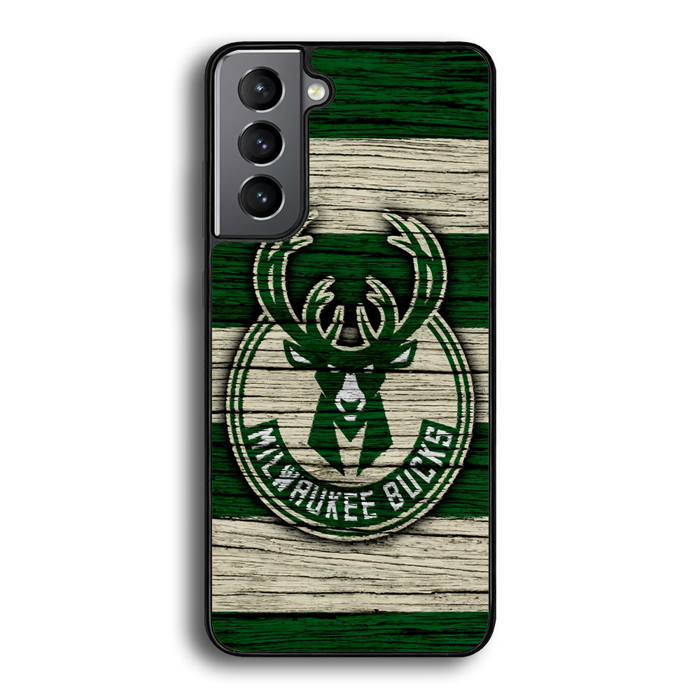 Milwaukee Bucks Logo Pattern Of Wood Samsung Galaxy S21 Case