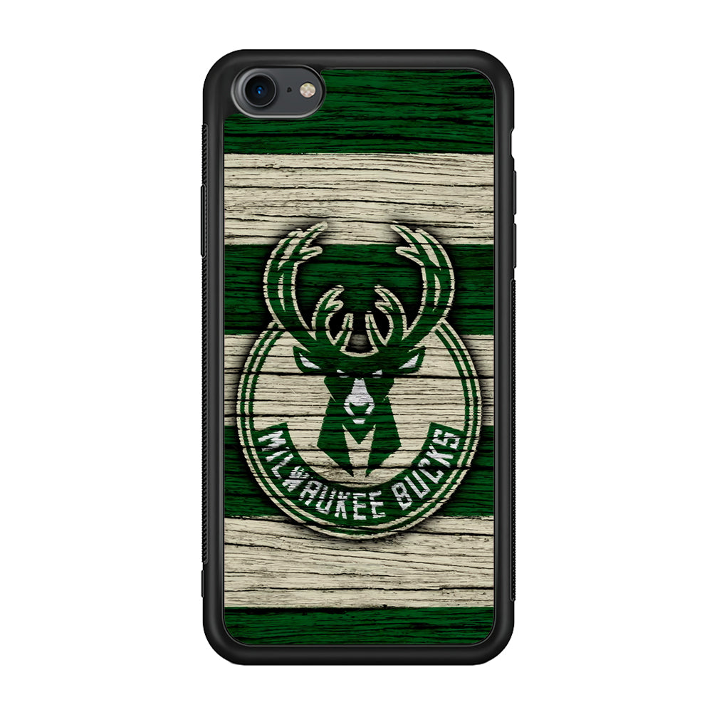Milwaukee Bucks Logo Pattern Of Wood iPhone 7 Case
