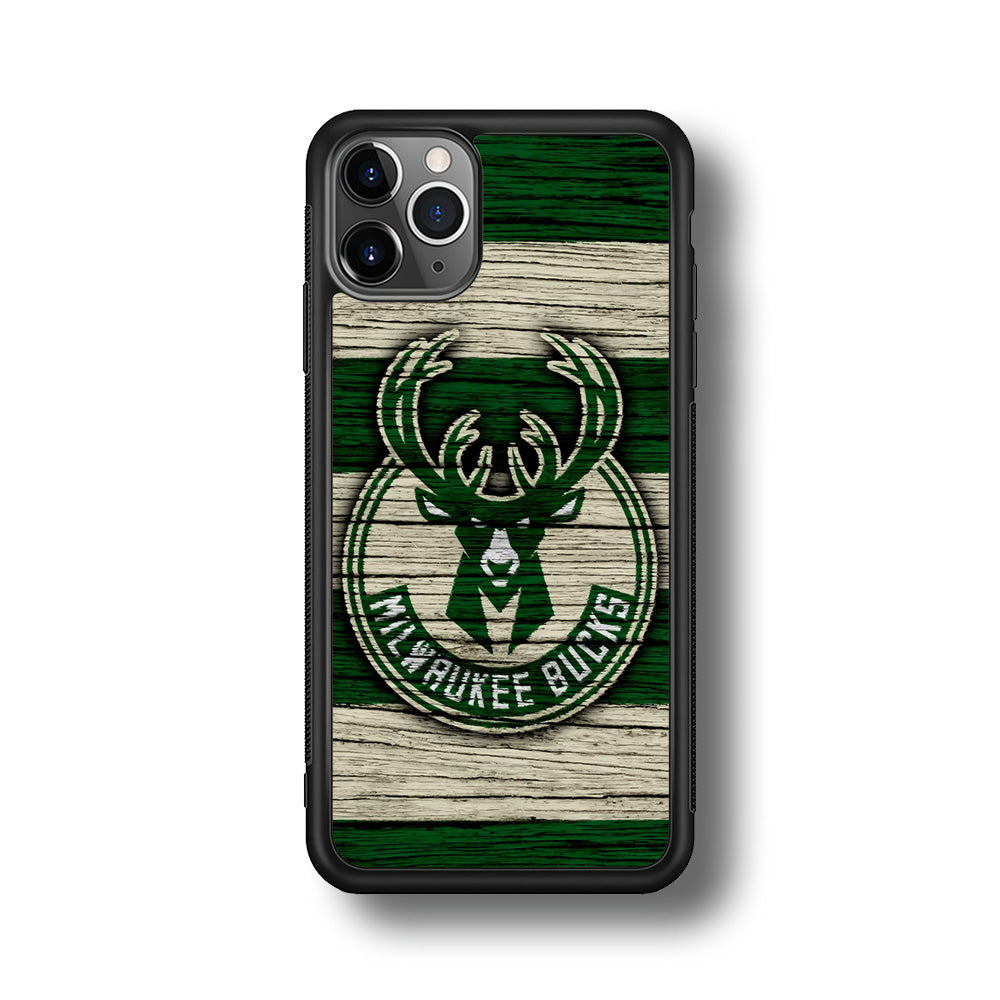 Milwaukee Bucks Logo Pattern Of Wood iPhone 11 Pro Case