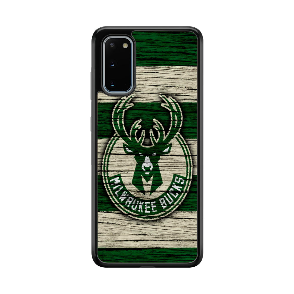 Milwaukee Bucks Logo Pattern Of Wood Samsung Galaxy S20 Case