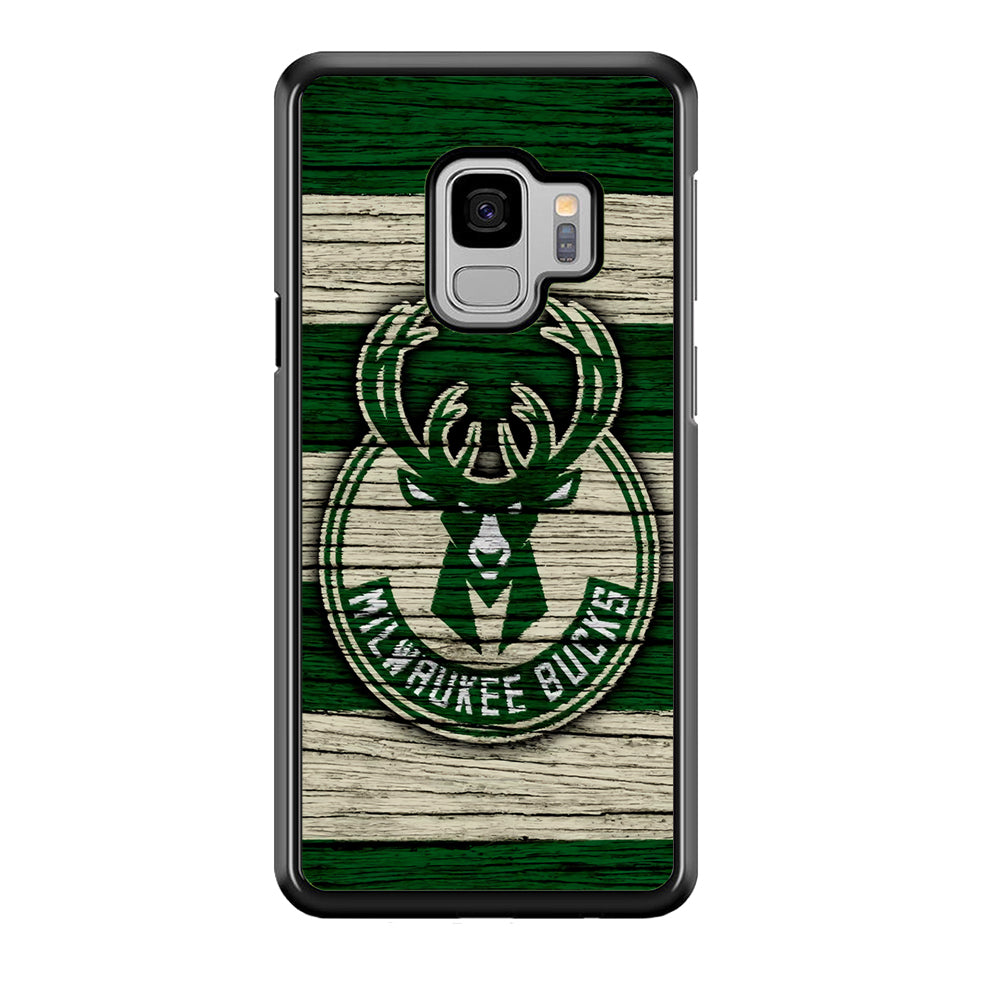 Milwaukee Bucks Logo Pattern Of Wood Samsung Galaxy S9 Case