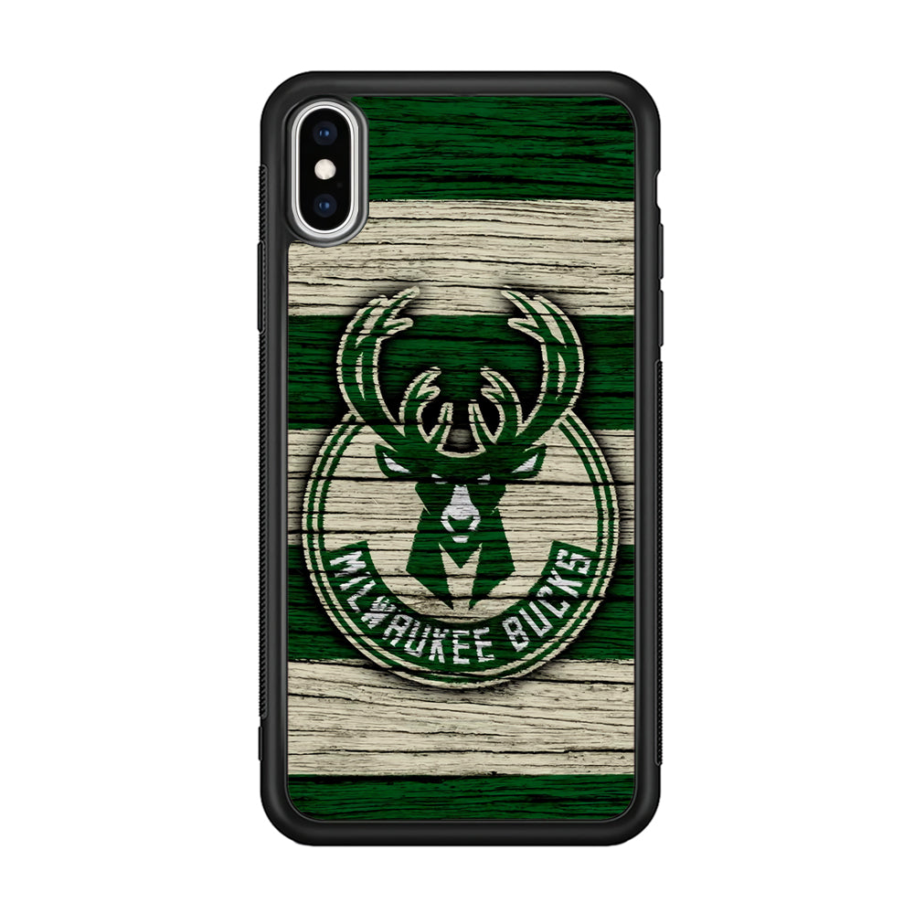Milwaukee Bucks Logo Pattern Of Wood iPhone X Case