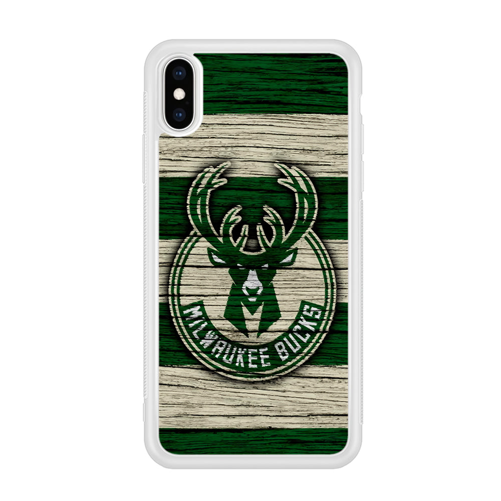 Milwaukee Bucks Logo Pattern Of Wood iPhone X Case