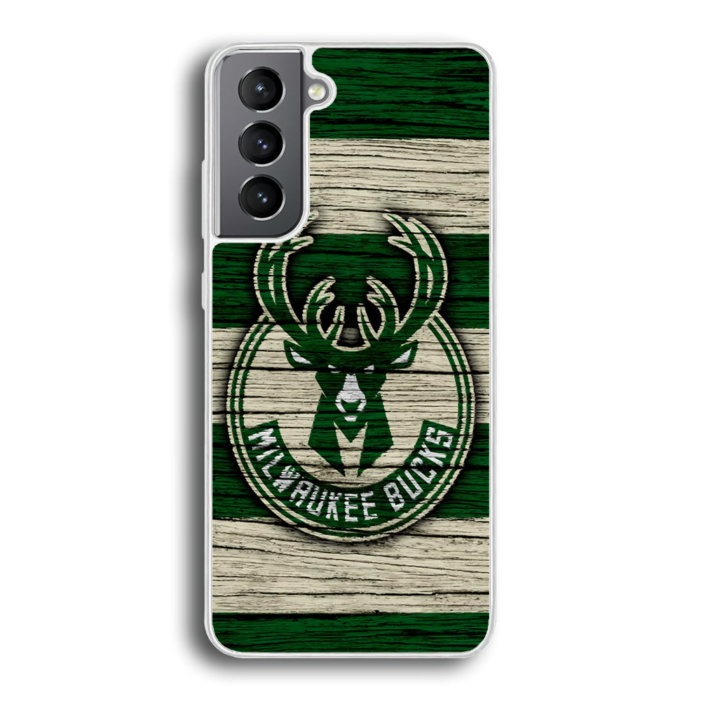 Milwaukee Bucks Logo Pattern Of Wood Samsung Galaxy S21 Case