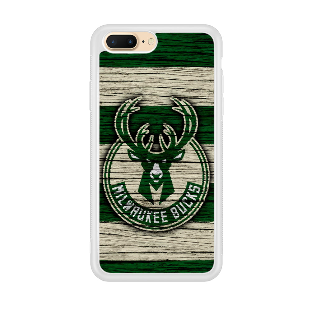 Milwaukee Bucks Logo Pattern Of Wood iPhone 8 Plus Case