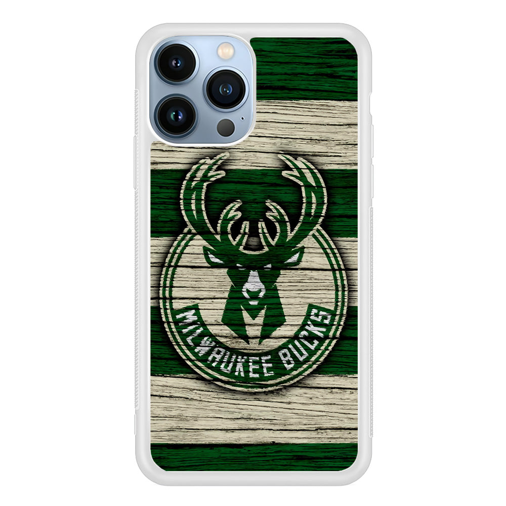 Milwaukee Bucks Logo Pattern Of Wood iPhone 13 Pro Case