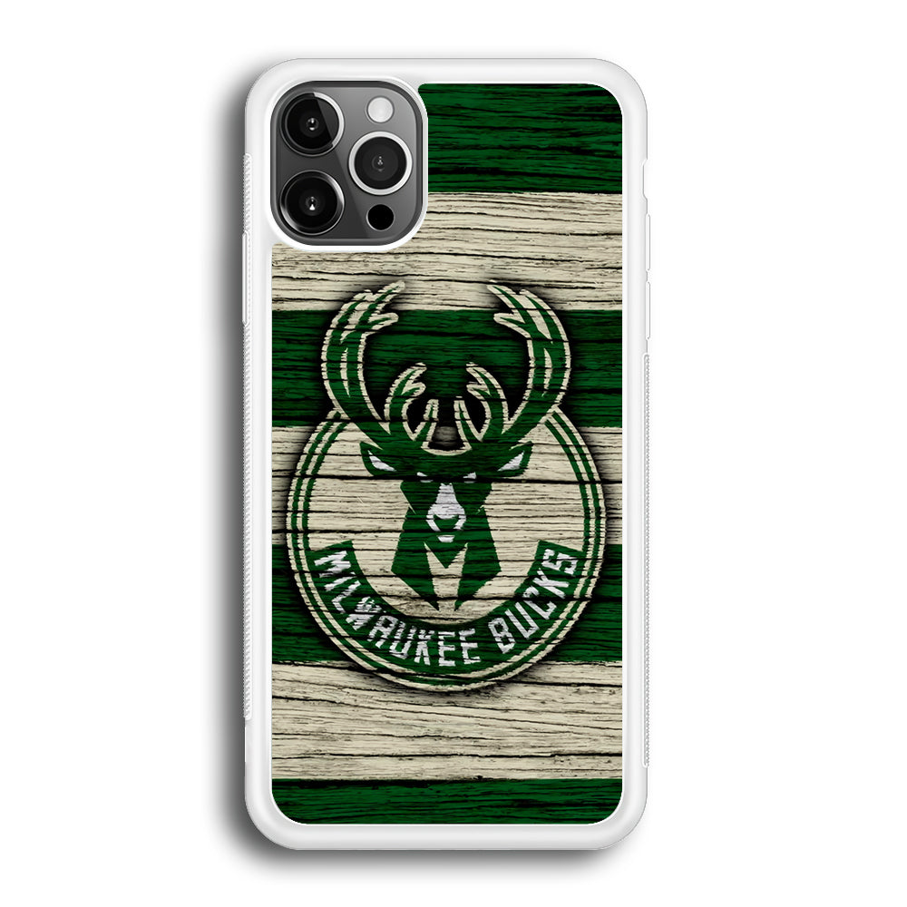 Milwaukee Bucks Logo Pattern Of Wood iPhone 12 Pro Max Case