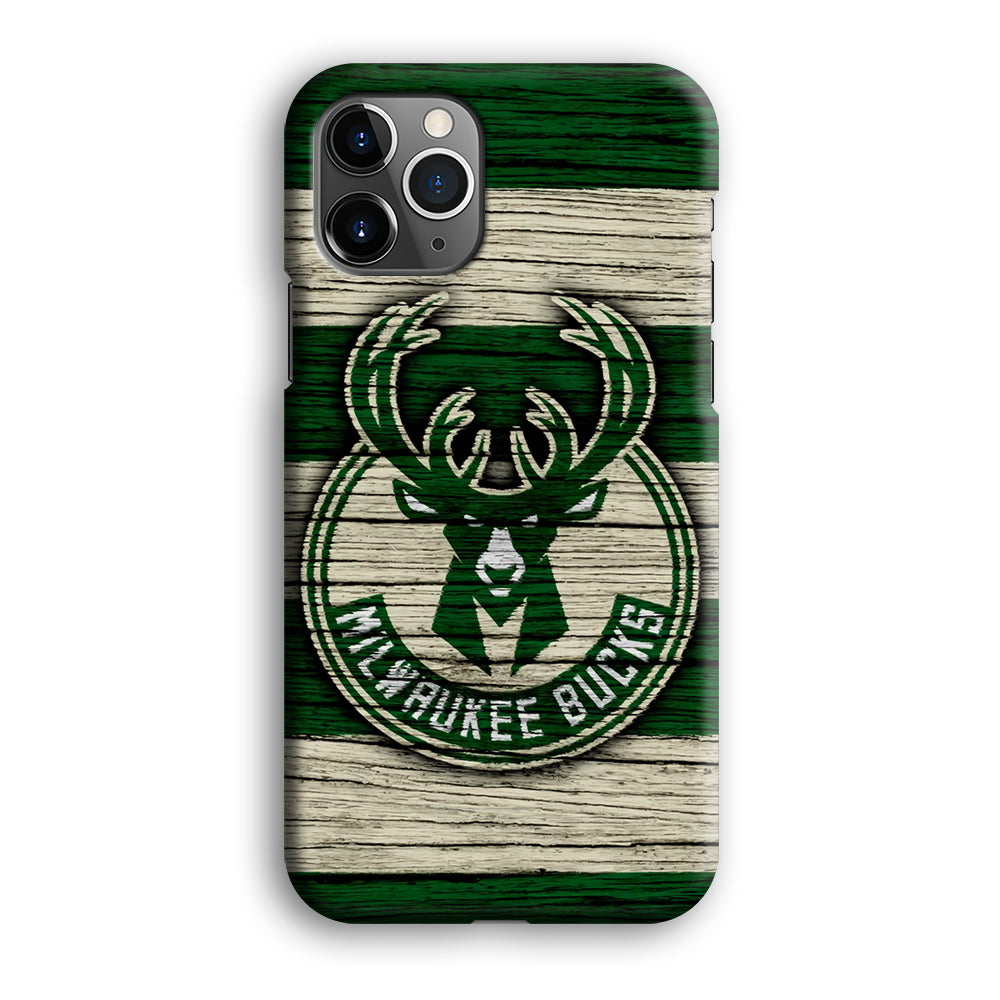 Milwaukee Bucks Logo Pattern Of Wood iPhone 12 Pro Max Case