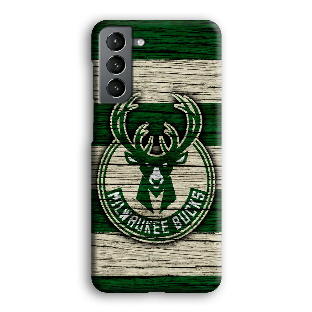 Milwaukee Bucks Logo Pattern Of Wood Samsung Galaxy S21 Case