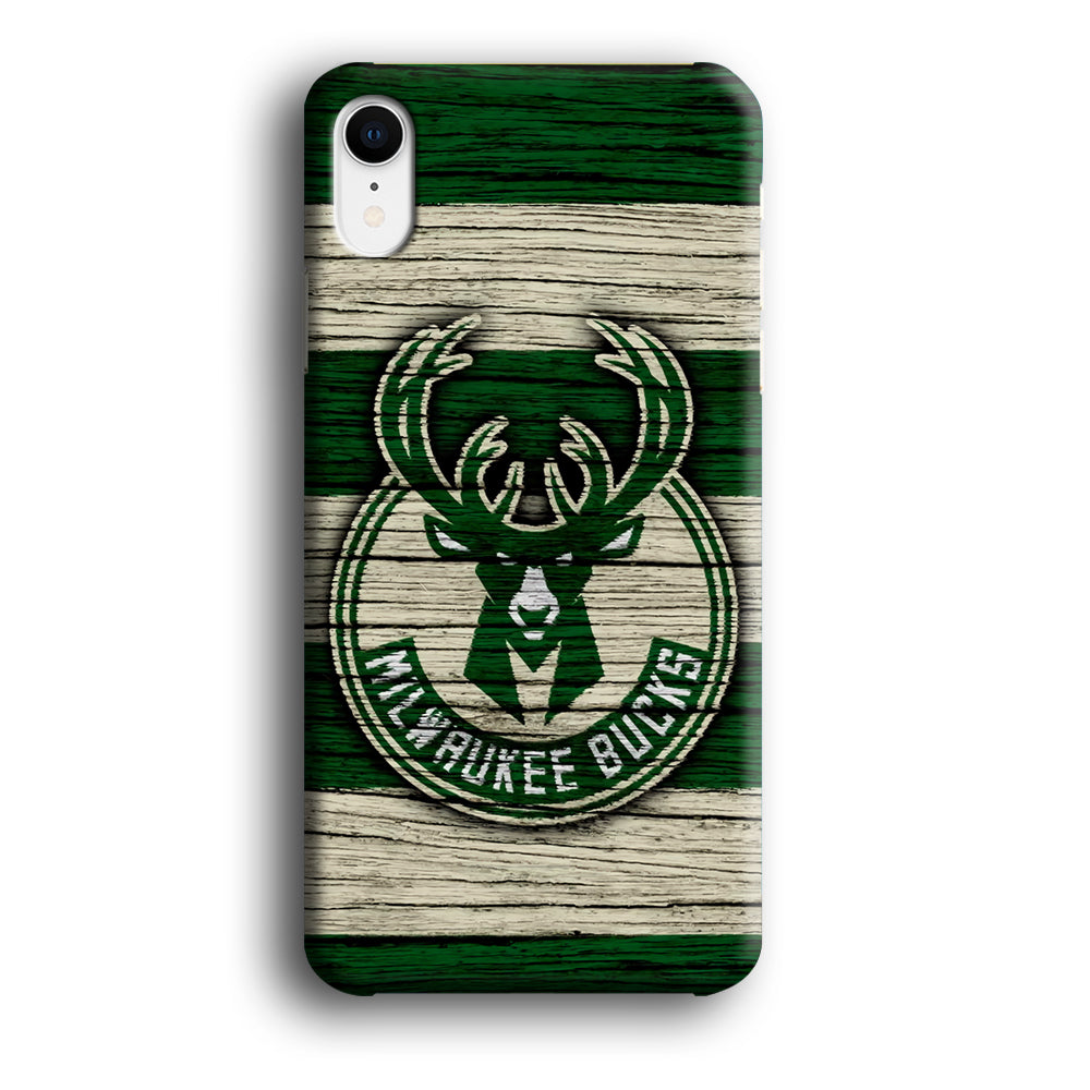 Milwaukee Bucks Logo Pattern Of Wood iPhone XR Case