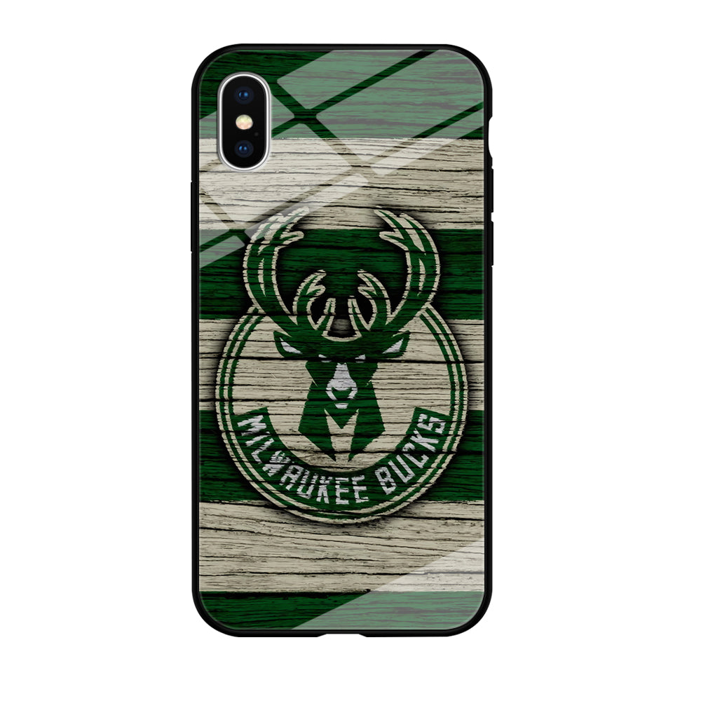 Milwaukee Bucks Logo Pattern Of Wood iPhone X Case