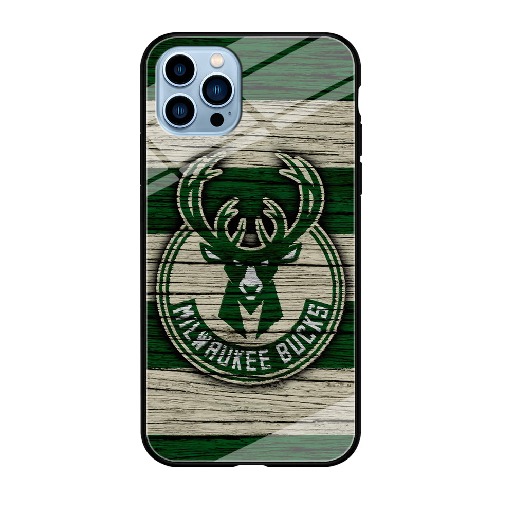 Milwaukee Bucks Logo Pattern Of Wood iPhone 12 Pro Max Case