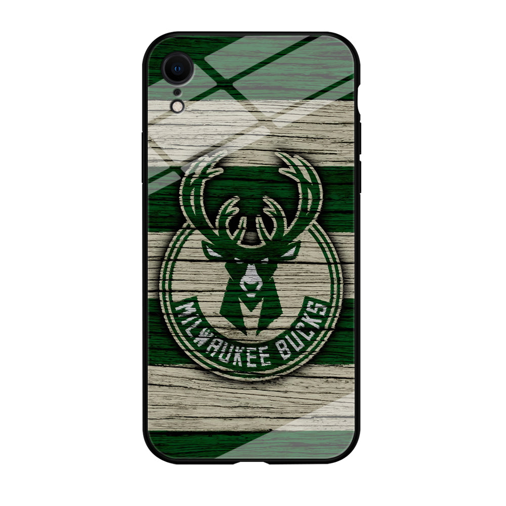 Milwaukee Bucks Logo Pattern Of Wood iPhone XR Case
