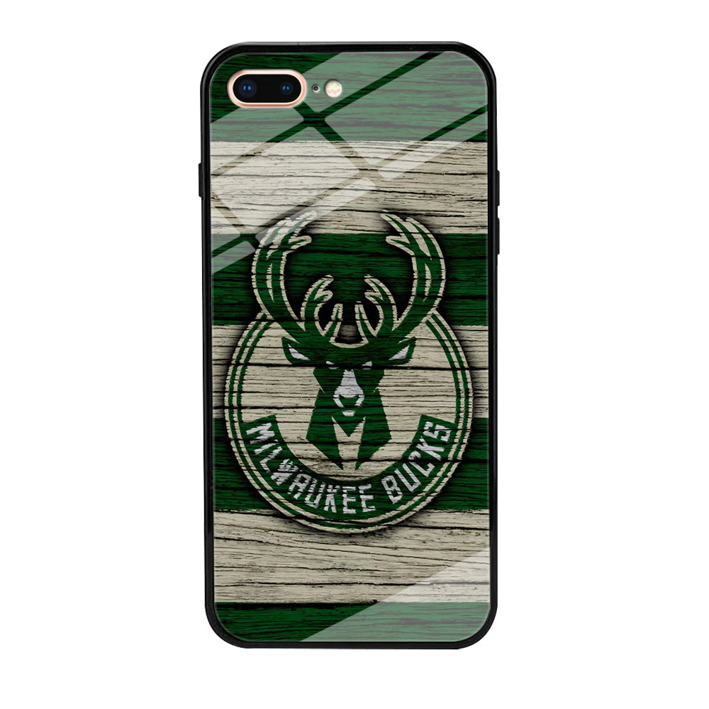 Milwaukee Bucks Logo Pattern Of Wood iPhone 8 Plus Case