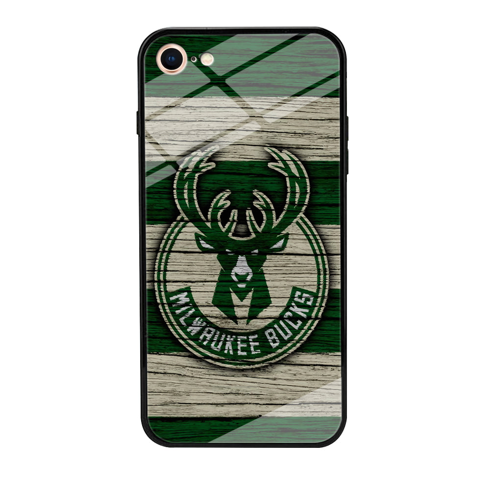 Milwaukee Bucks Logo Pattern Of Wood iPhone 7 Case