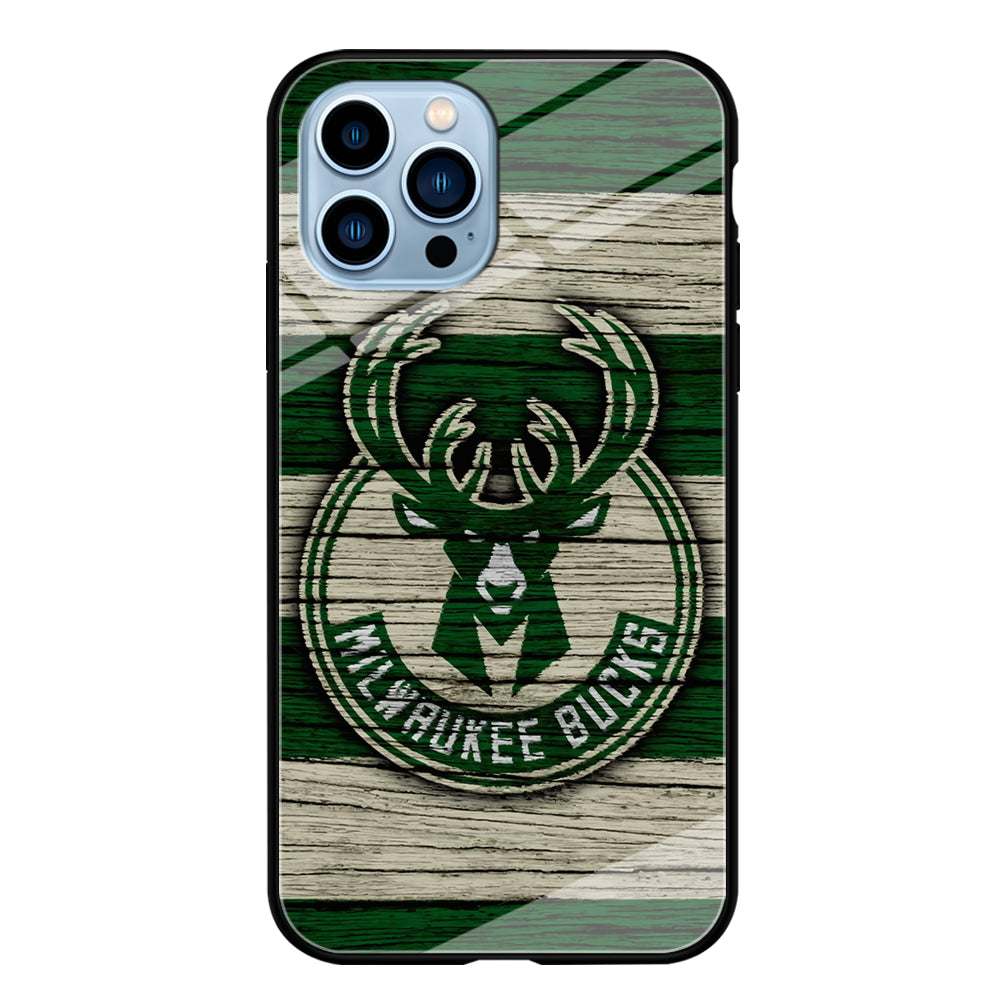 Milwaukee Bucks Logo Pattern Of Wood iPhone 13 Pro Case