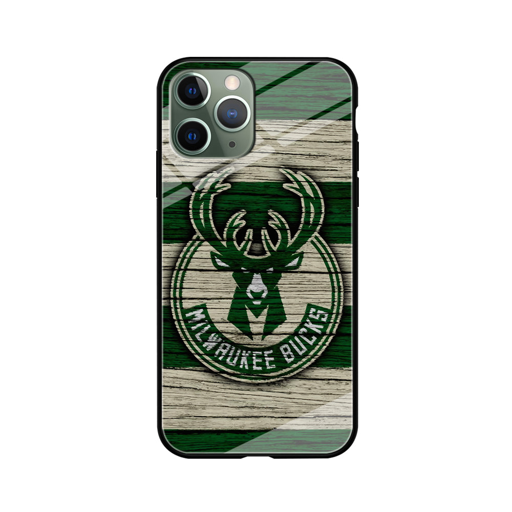 Milwaukee Bucks Logo Pattern Of Wood iPhone 11 Pro Case