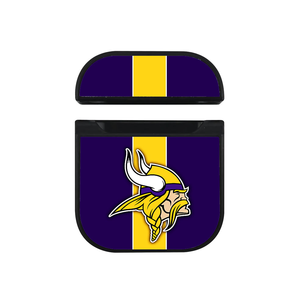 Minnesota Vikings Yellow Stripe Hard Plastic Case Cover For Apple Airpods