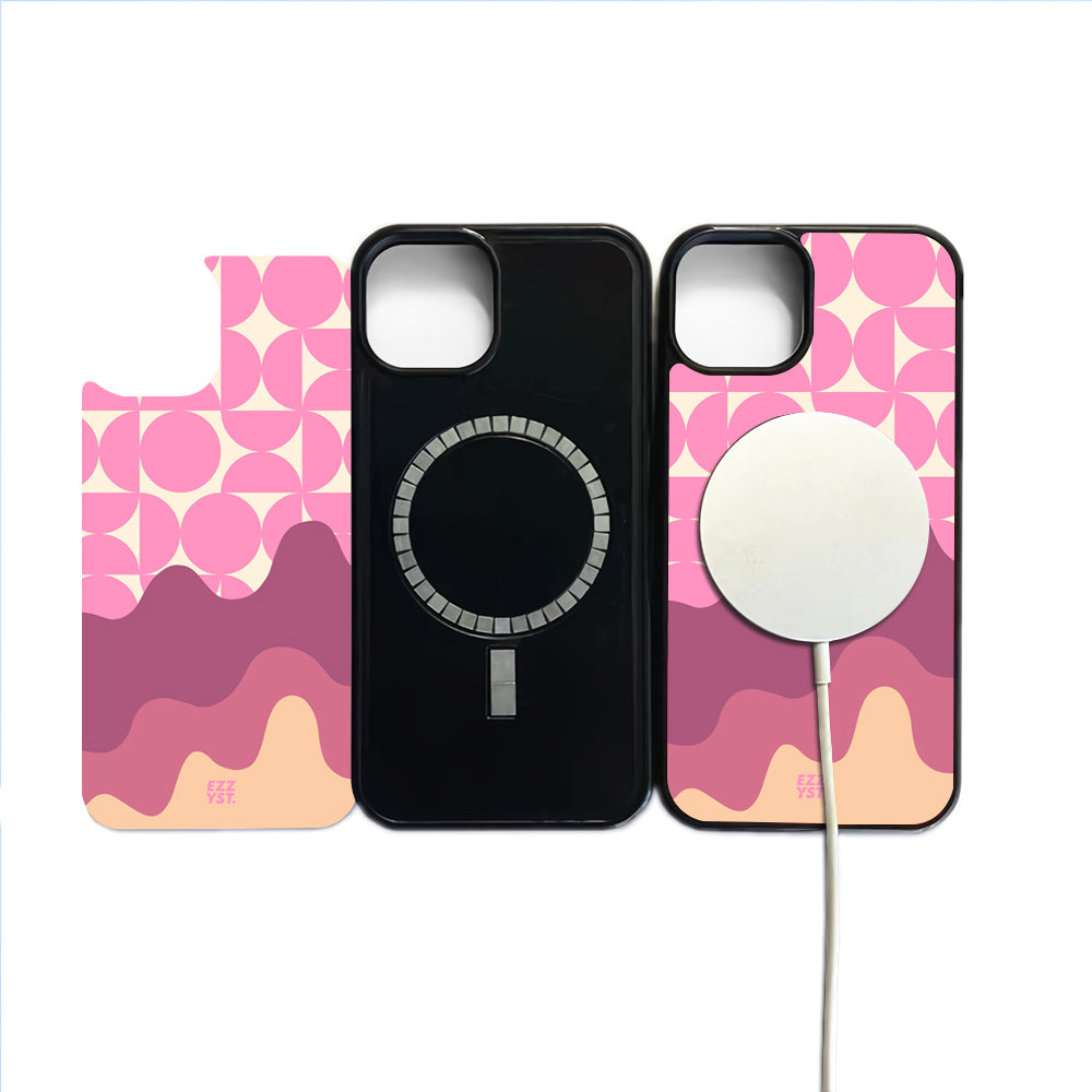 Mixing Shapes Melting Purple Ice Magsafe iPhone Case