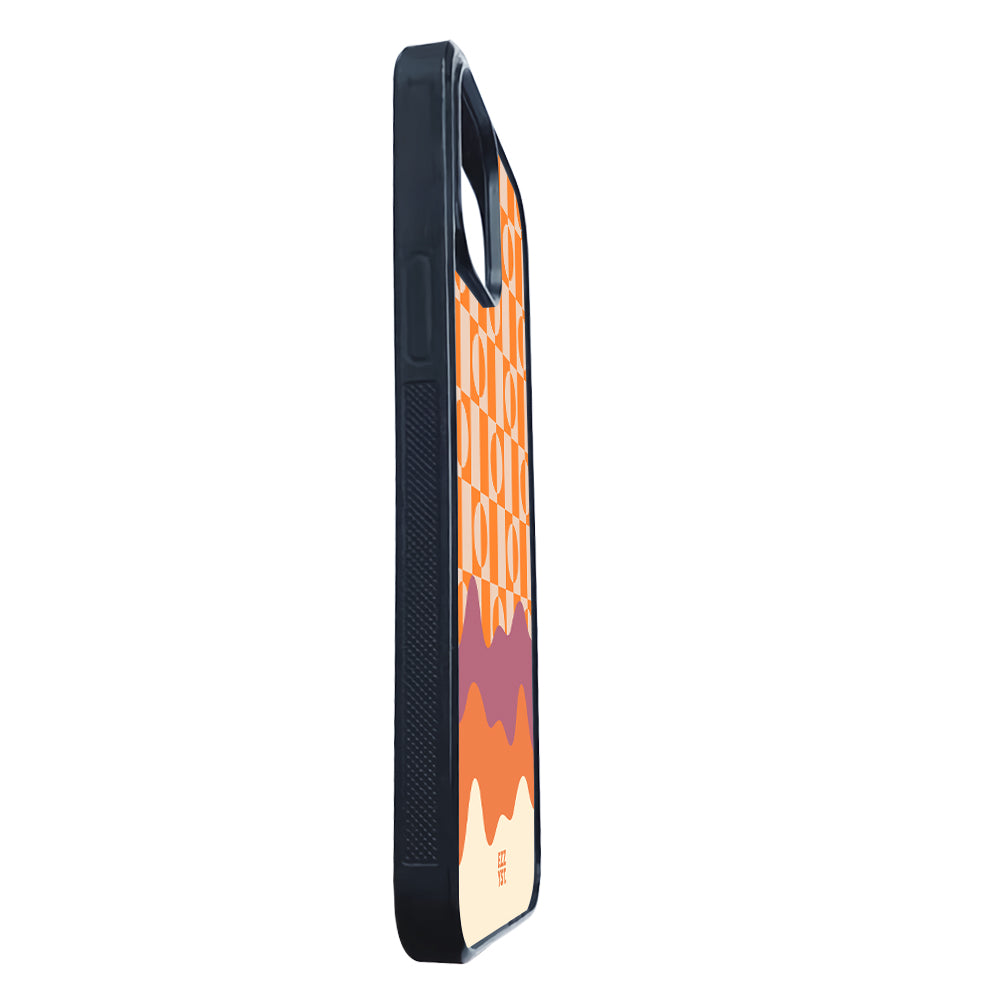 Mixing Shapes Orange Texture Magsafe iPhone Case