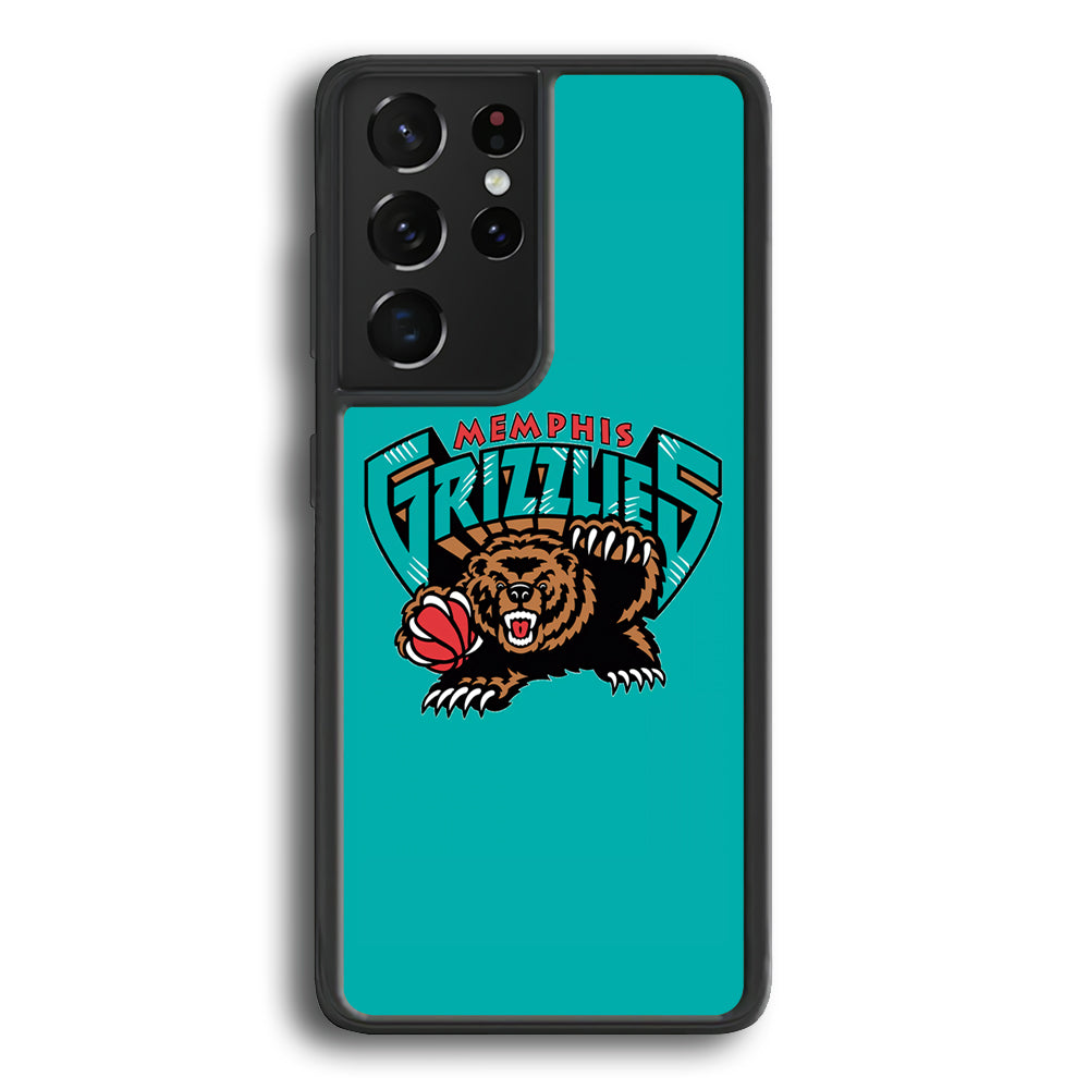 NBA Memphis Grizzlies Bear Logo Samsung Galaxy S23 Ultra Case - Ezzystore