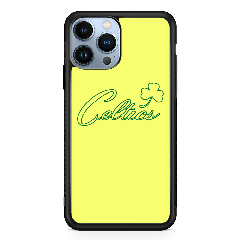 NBA Celtics Yellow Logo iPhone 14 Pro Max Case