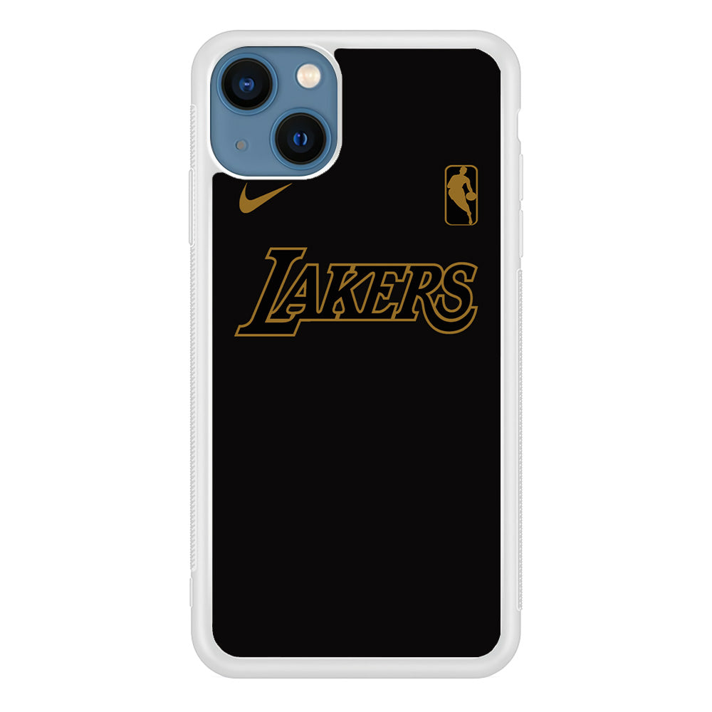 NBA Los Angeles Lakers Space Grey Nike Gold Logo iPhone 15 Case