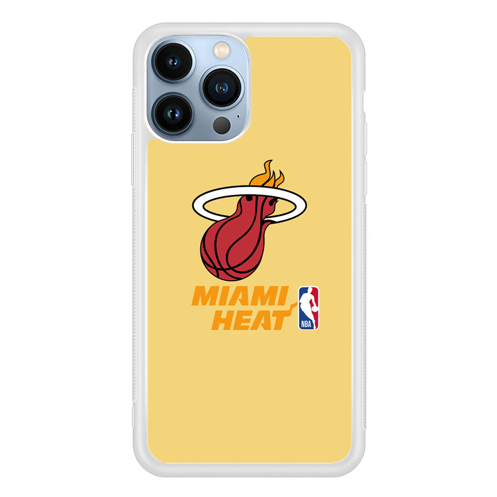 NBA Miami Heat Latte Colour Logo iPhone 14 Pro Max Case