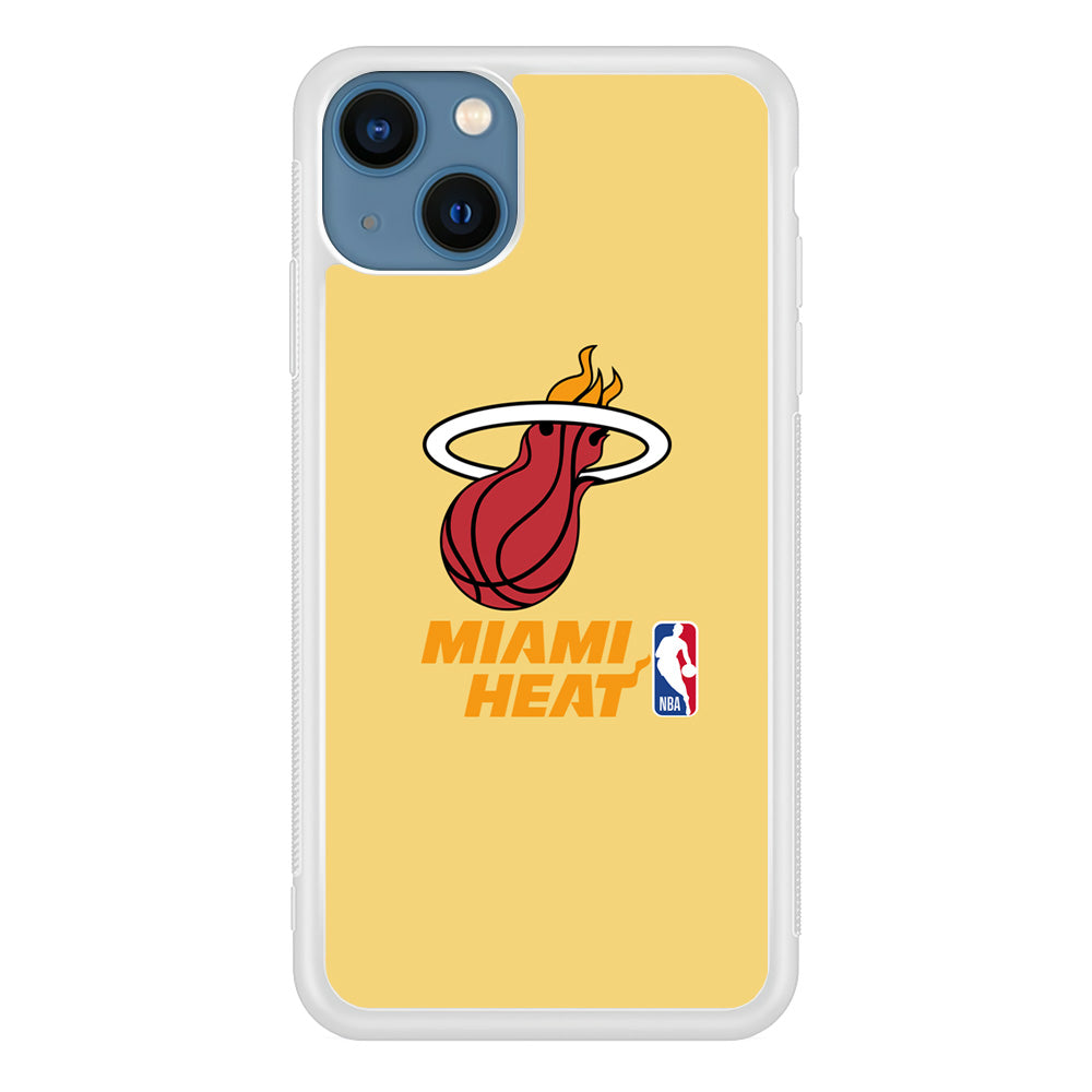 NBA Miami Heat Latte Colour Logo iPhone 15 Plus Case